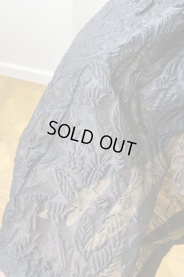 画像5: LOKITHO BOTANICAL EMBOSS MAXI SKIRT BLACK (ギャラハモオリジナル） (5)