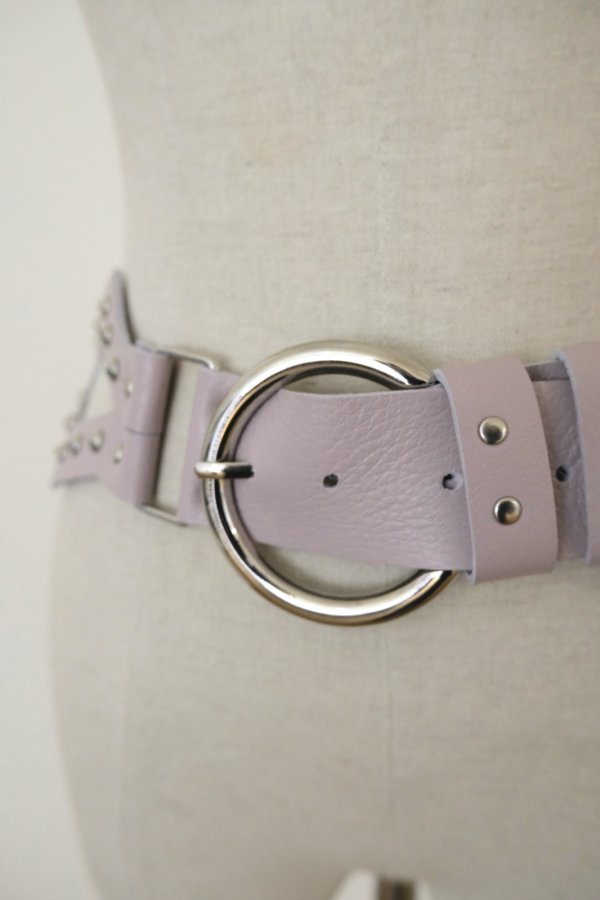 画像2: SIIILON  Dog coller studs belt SPARKLE PINK  (2)