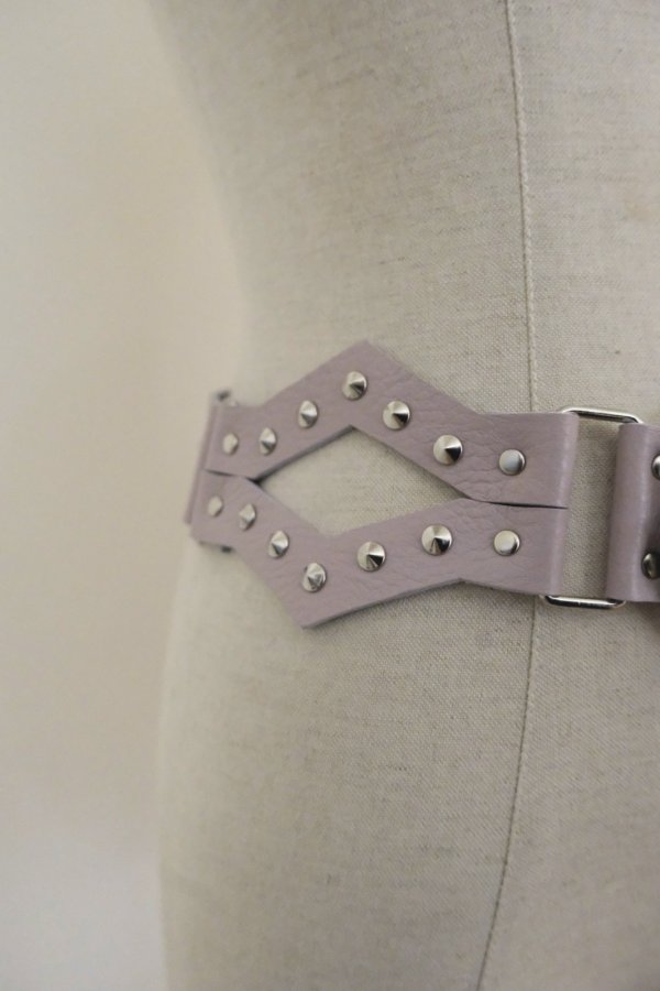 画像3: SIIILON  Dog coller studs belt SPARKLE PINK  (3)
