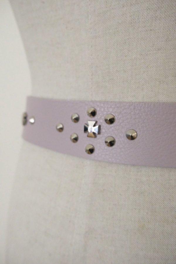 画像7: SIIILON  Dog coller studs belt SPARKLE PINK  (7)