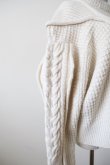 画像7: uca  aran hand-knit slit gusset crew PO white (7)