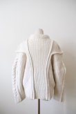 画像3: uca  aran hand-knit slit gusset crew PO white (3)