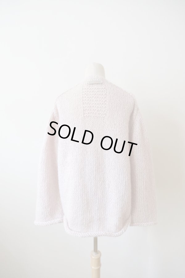 画像3: uca  hand-knit hemp mohair liner knit CARDIGAN  baby pink (3)