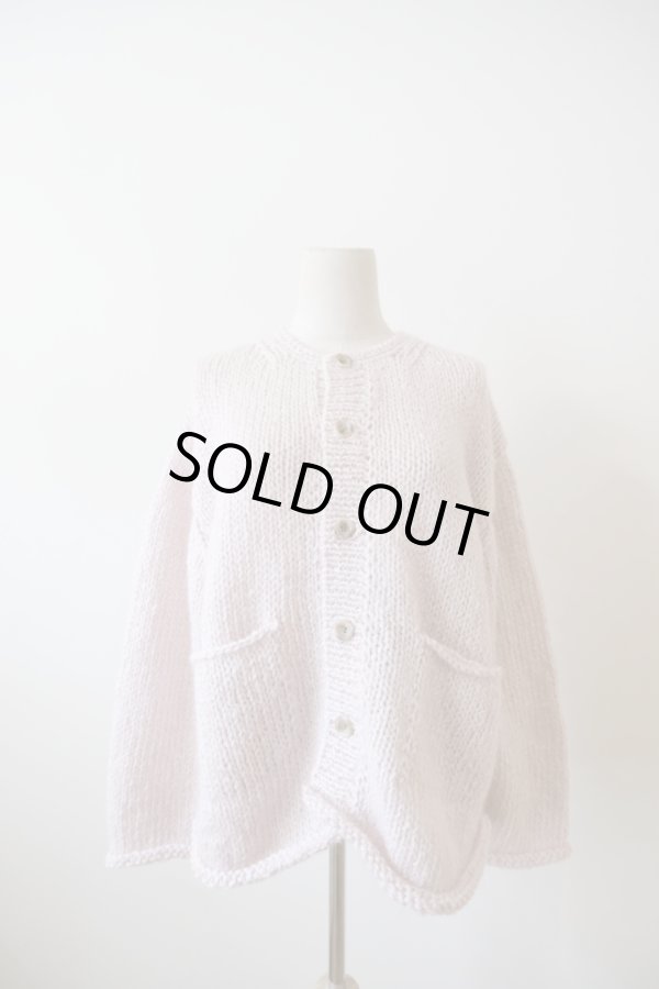 画像5: uca  hand-knit hemp mohair liner knit CARDIGAN  baby pink (5)