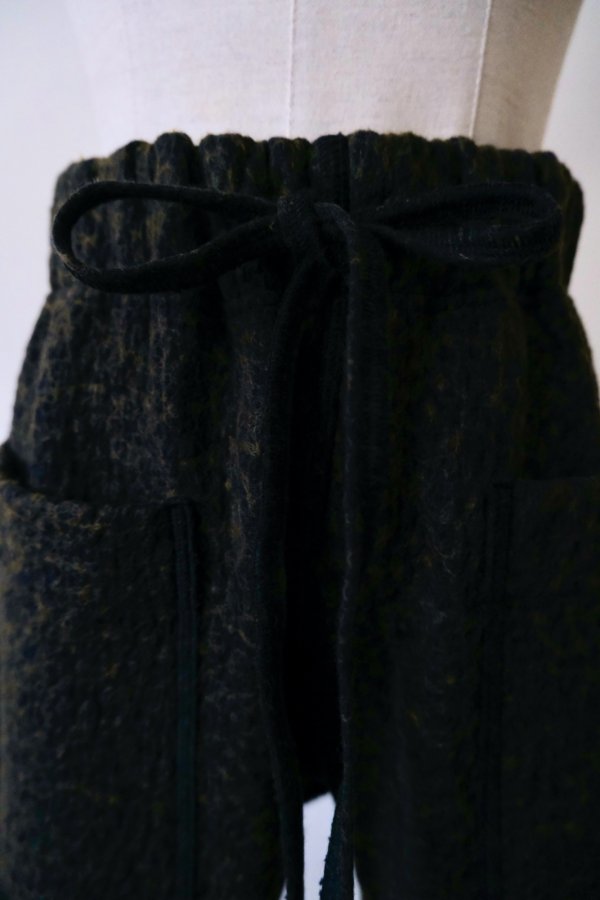 画像5: kéngo (ケンゴ) cotton wool bokomoko flare pants shadow moss black  (5)