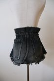 画像3: MIKIOSAKABE Mini Cut Off Denim Skirt black (3)