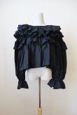 画像1: naokitomizuka Frilled volume blouse (1)