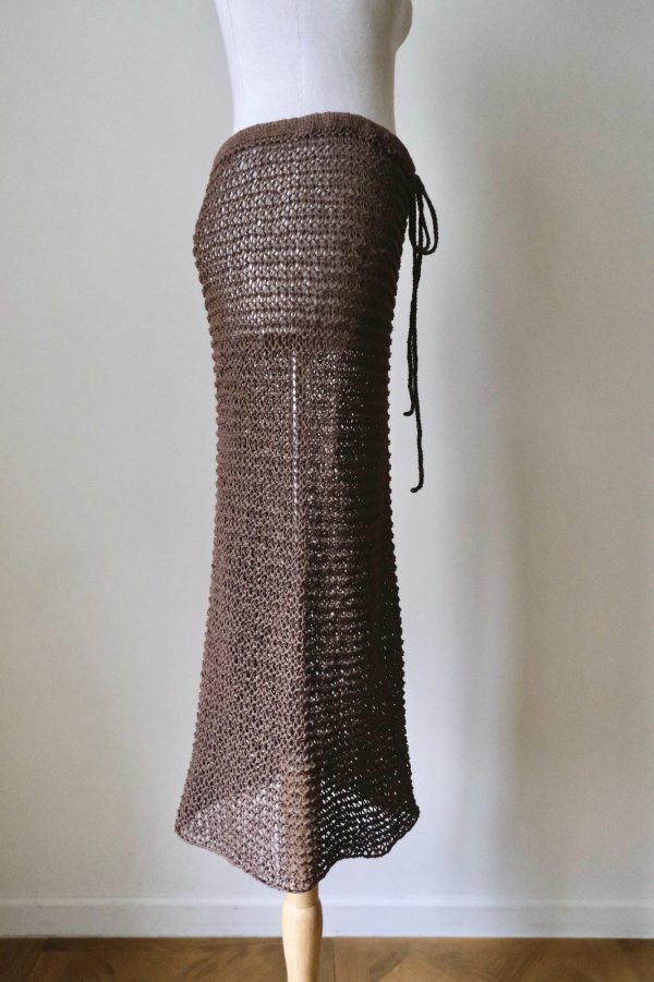 画像2: uca  hand-knit tulip sleeveless top brown (2)