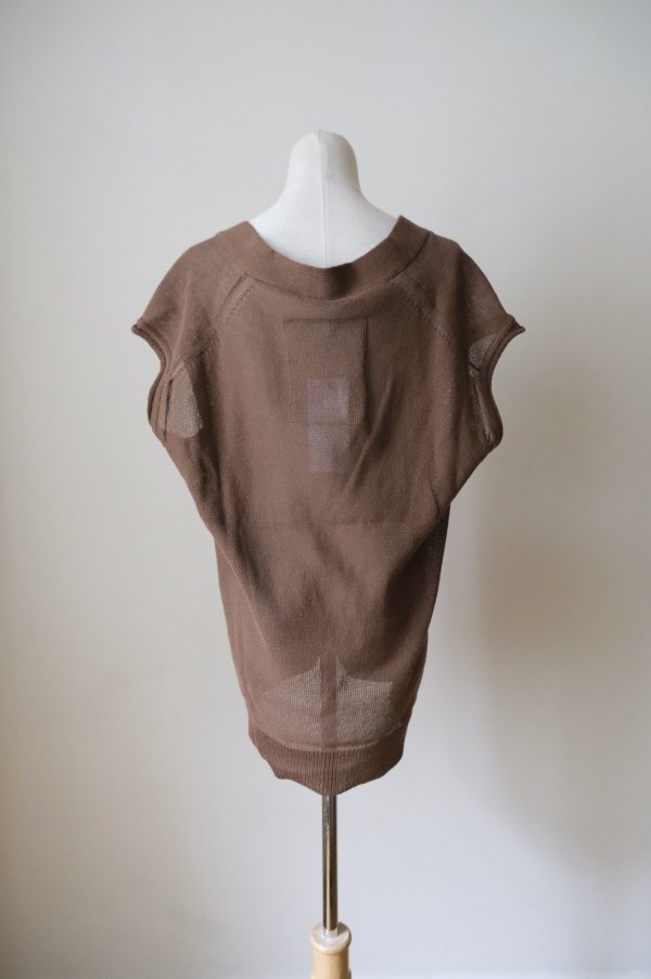 画像3: uca  hand-knit tulip sleeveless top brown (3)