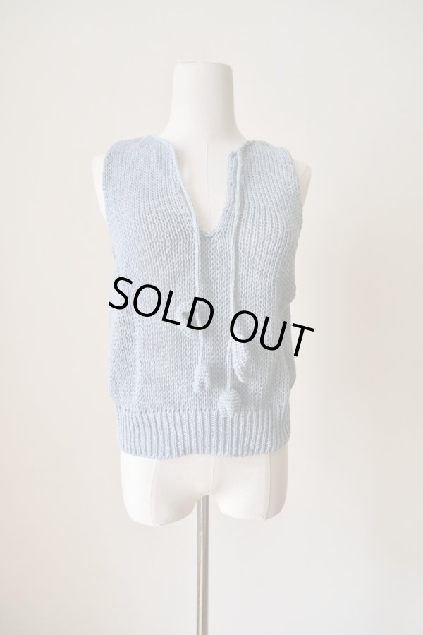 画像5: uca  hand-knit tulip sleeveless top sax blue (5)