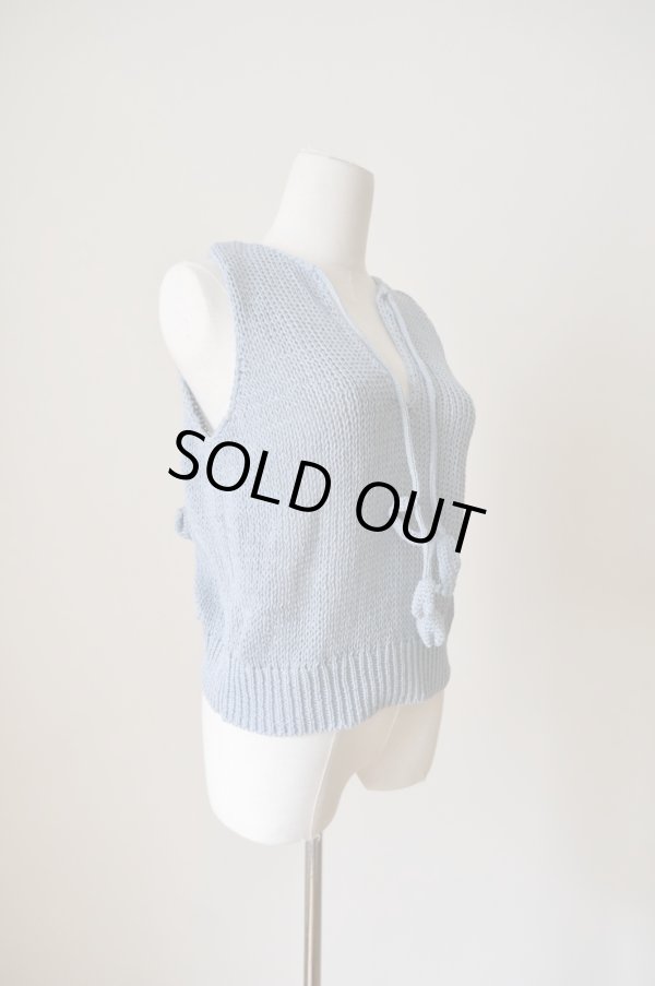画像6: uca  hand-knit tulip sleeveless top sax blue (6)