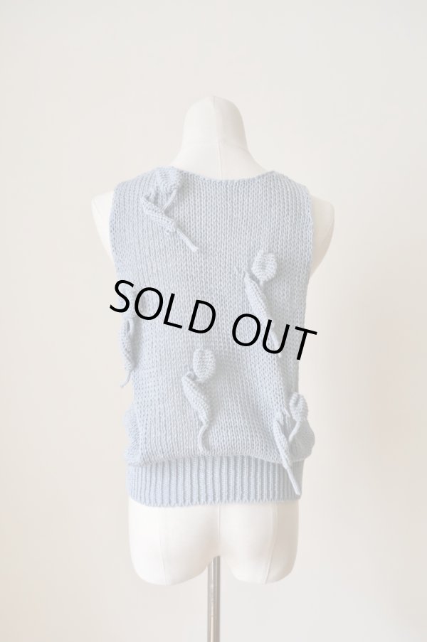 画像7: uca  hand-knit tulip sleeveless top sax blue (7)