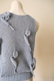 画像4: uca  hand-knit tulip sleeveless top sax blue (4)