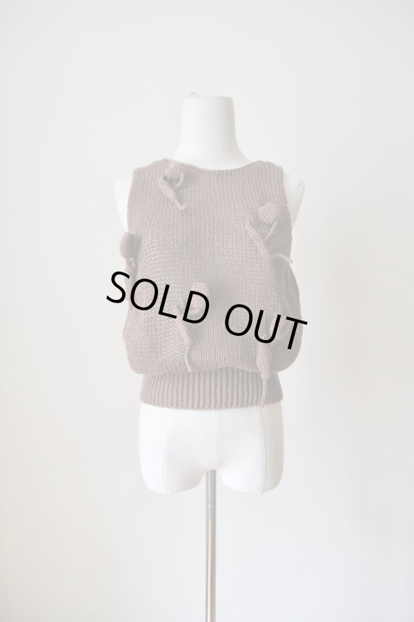 画像5: uca  hand-knit tulip sleeveless top brown (5)