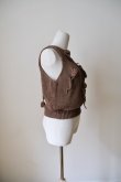 画像7: uca  hand-knit tulip sleeveless top brown (7)