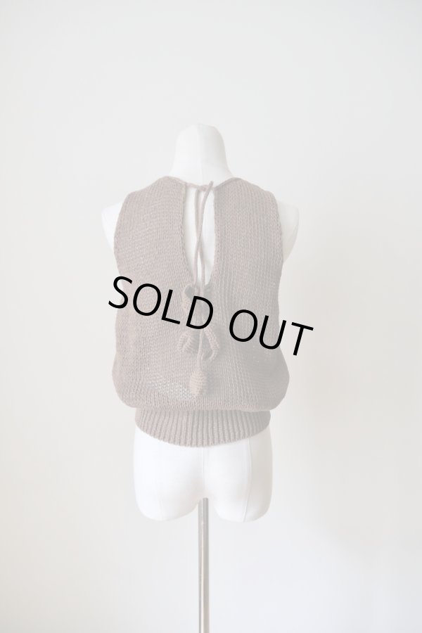 画像6: uca  hand-knit tulip sleeveless top brown (6)