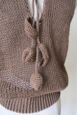 画像4: uca  hand-knit tulip sleeveless top brown (4)