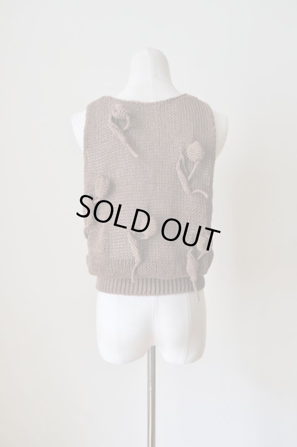 画像3: uca  hand-knit tulip sleeveless top brown (3)