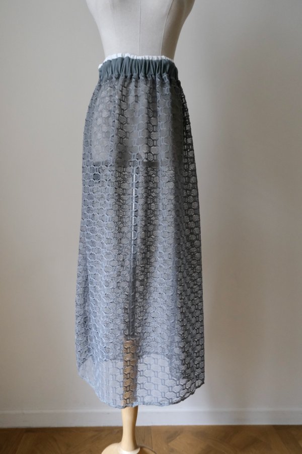 画像1: bedsidedrama Ultra Mesh Skirt mint (1)