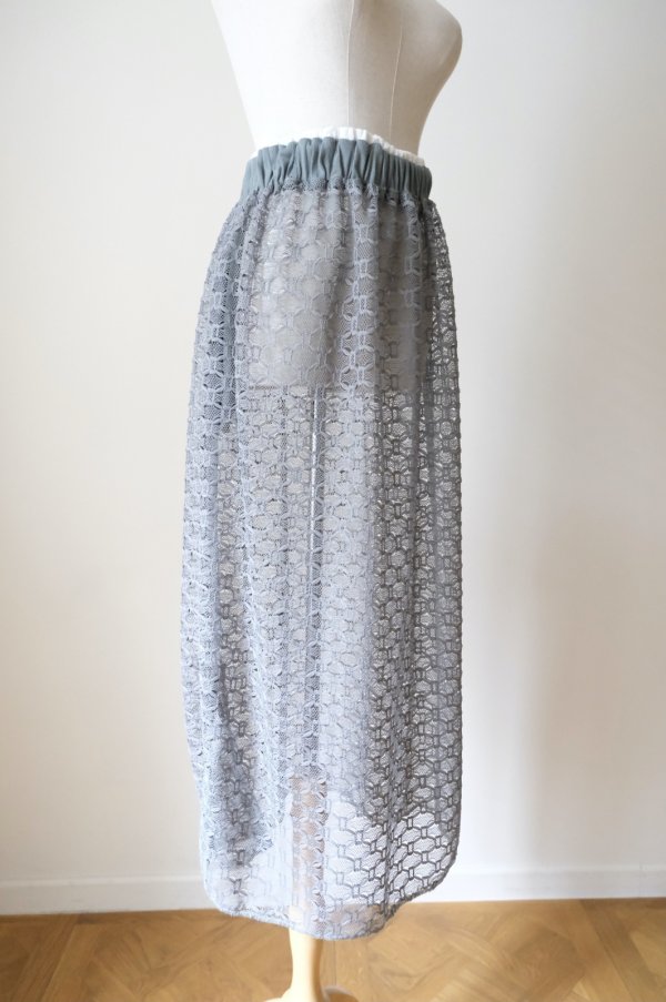 画像2: bedsidedrama Ultra Mesh Skirt mint (2)