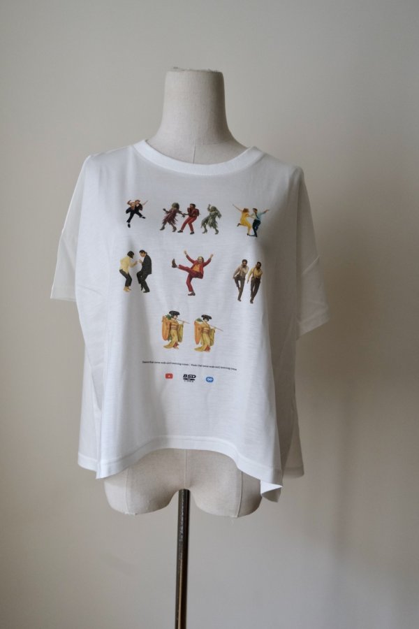 画像1: bedsidedrama OMNIDANCE Flare T-Shirt white (1)