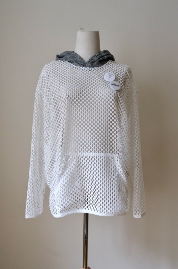 画像5: bedsidedrama Ultra Mesh Hoodie　white (5)
