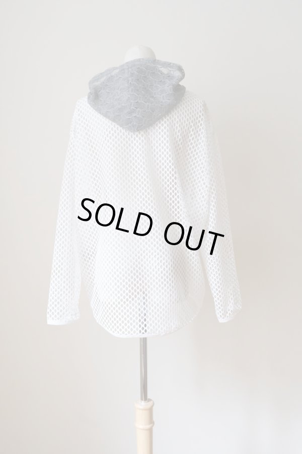 画像3: bedsidedrama Ultra Mesh Hoodie　white (3)