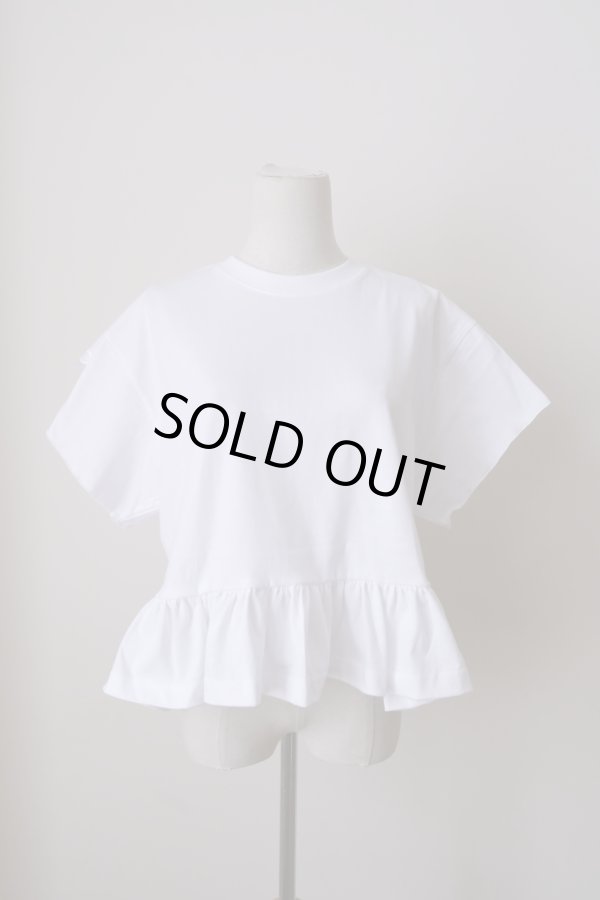 画像1: YuumiAria（ユウミアリア）EMB. Frill Tshirts white (1)