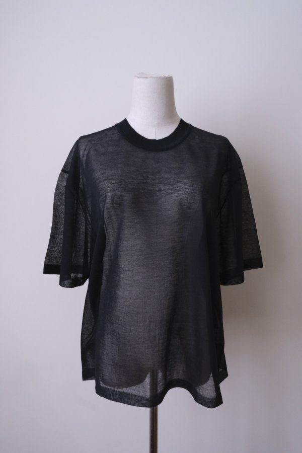 画像1: uca sheer jersey short-sleeve PO black (1)