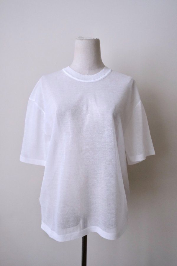 画像1: uca sheer jersey short-sleeve PO　white (1)