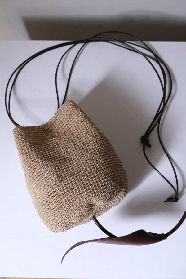 画像1: uca crocheted tulip Bag medium beige (1)
