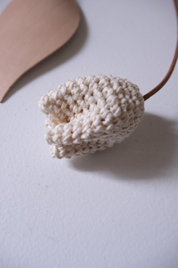 画像2: uca crocheted tulip stick barrette white (2)