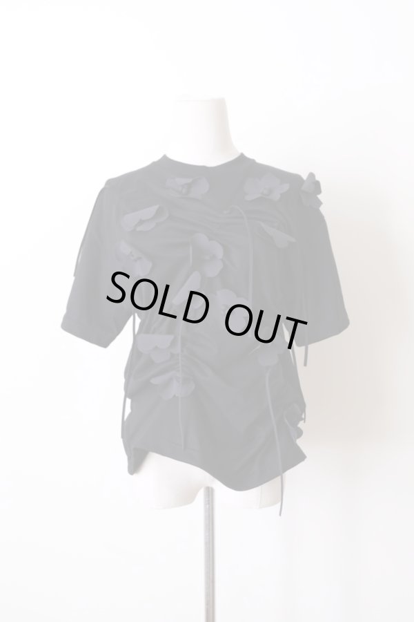 画像1: RIV NOBUHIKO (リブ ノブヒコ）ANTHE FLOWER T-SHIRT black (1)