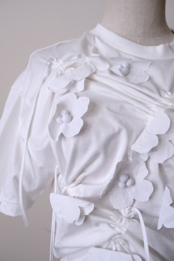 画像3: RIV NOBUHIKO (リブ ノブヒコ）ANTHE FLOWER T-SHIRT　white (3)