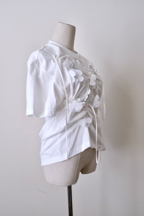 画像2: RIV NOBUHIKO (リブ ノブヒコ）ANTHE FLOWER T-SHIRT　white (2)