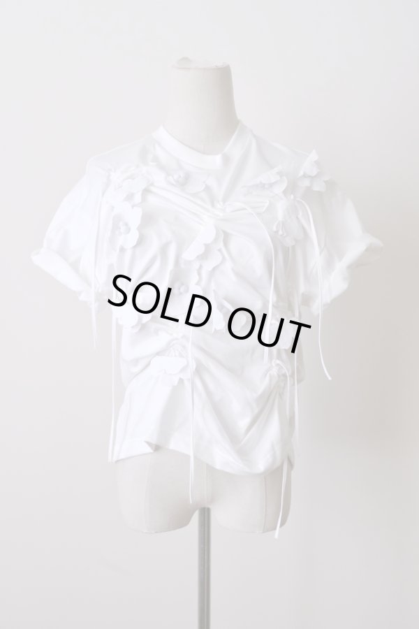 画像1: RIV NOBUHIKO (リブ ノブヒコ）ANTHE FLOWER T-SHIRT　white (1)