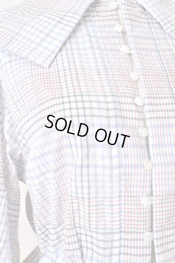 画像4: DECO depuis 1985　MADRAS CHECK BLOUSE BLUE CHECK  (4)