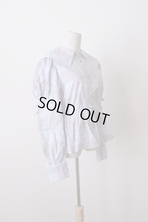 画像2: DECO depuis 1985　MADRAS CHECK BLOUSE BLUE CHECK  (2)