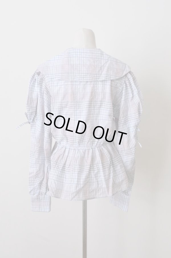 画像3: DECO depuis 1985　MADRAS CHECK BLOUSE BLUE CHECK  (3)