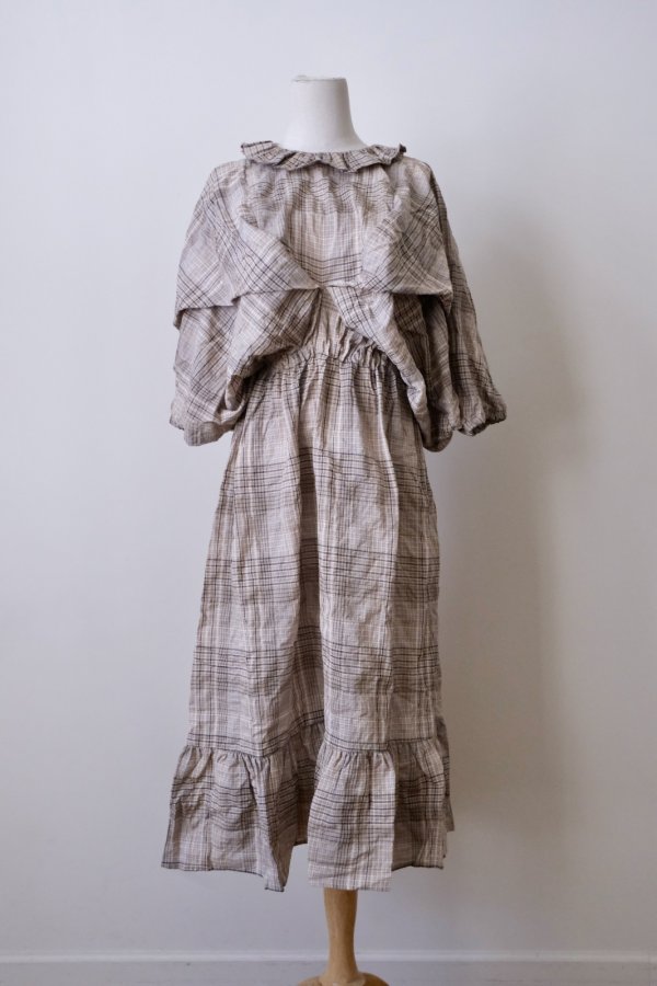 画像1: DECO depuis 1985　MADRAS CHECK ONEPIECE BROWN  CHECK  (1)