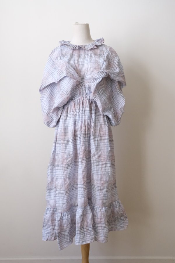 画像1: DECO depuis 1985　MADRAS CHECK ONEPIECE BLUE CHECK  (1)