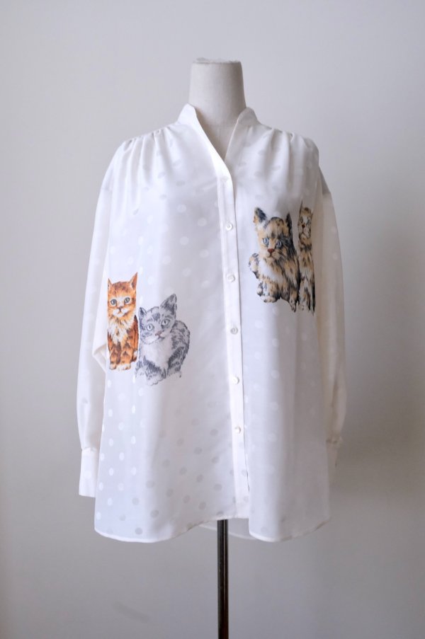 画像1: SIIILON  Cattot blouse frost ecru (1)