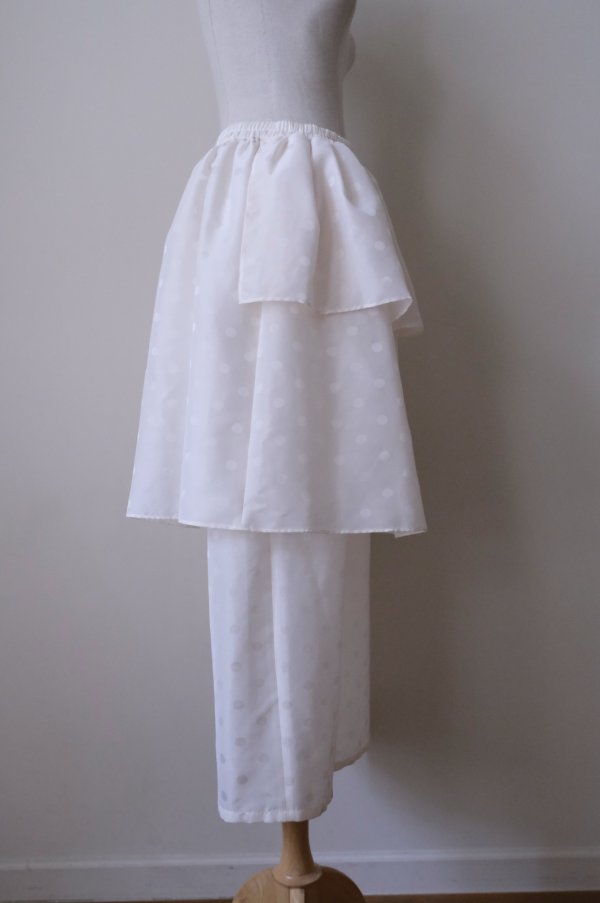 画像3: SIIILON Hid dot skirt pants frost ecru (3)
