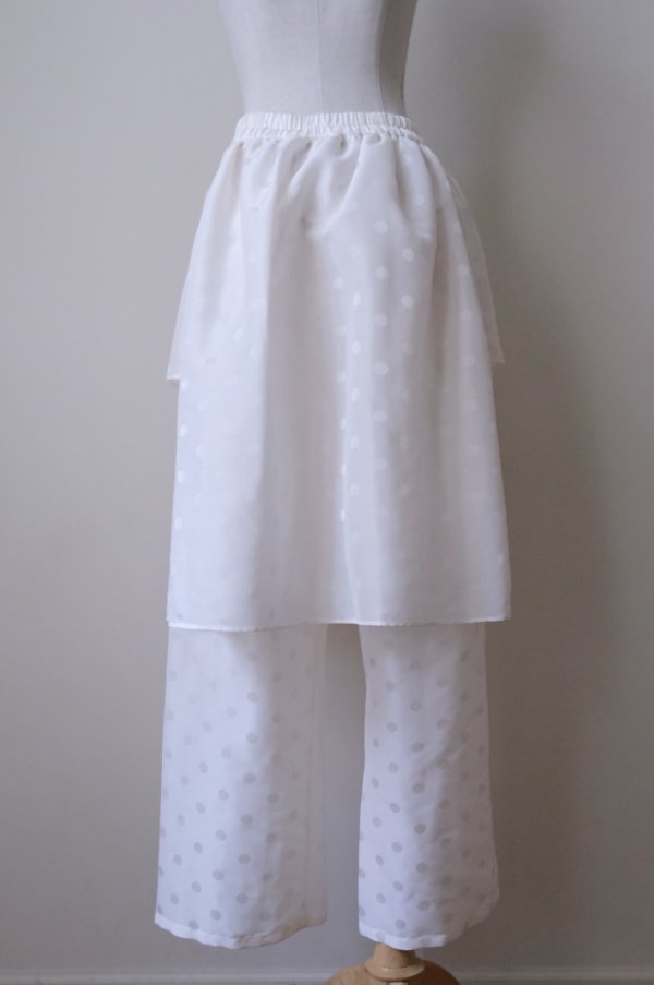 画像4: SIIILON Hid dot skirt pants frost ecru (4)