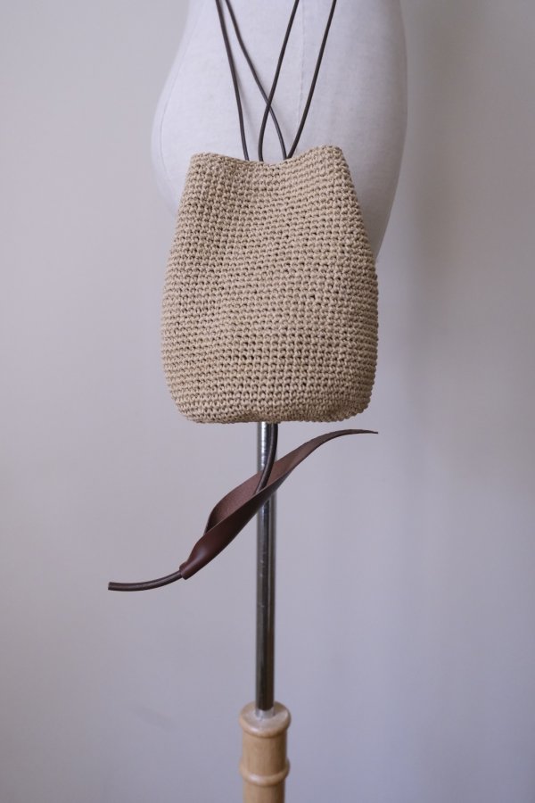 画像2: uca crocheted tulip Bag medium beige (2)