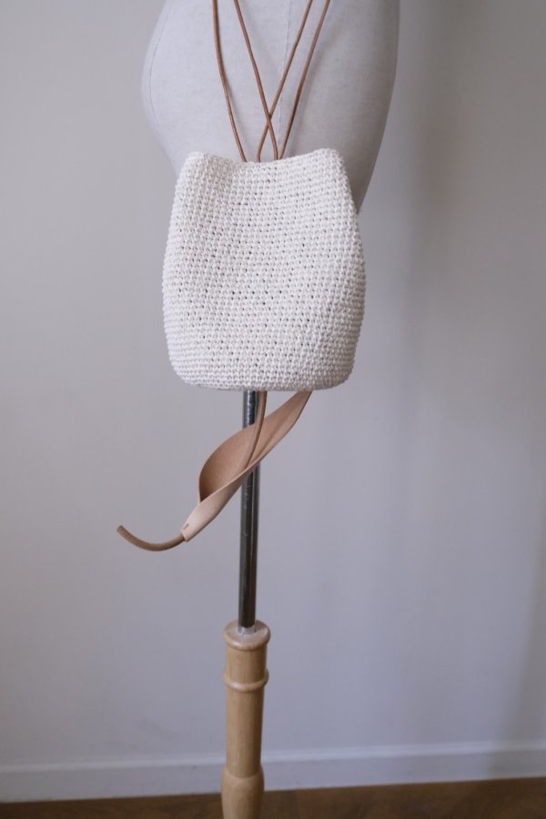 画像2: uca crocheted tulip Bag medium white (2)