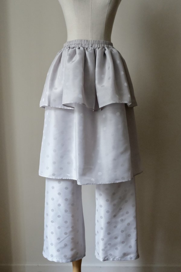 画像1: SIIILON Hid dot skirt pants dust gray (1)