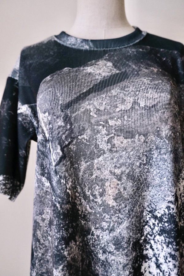 画像4: NON TOKYO PRINT RIB HALF SLEEVE ONE-PIECE rock (4)