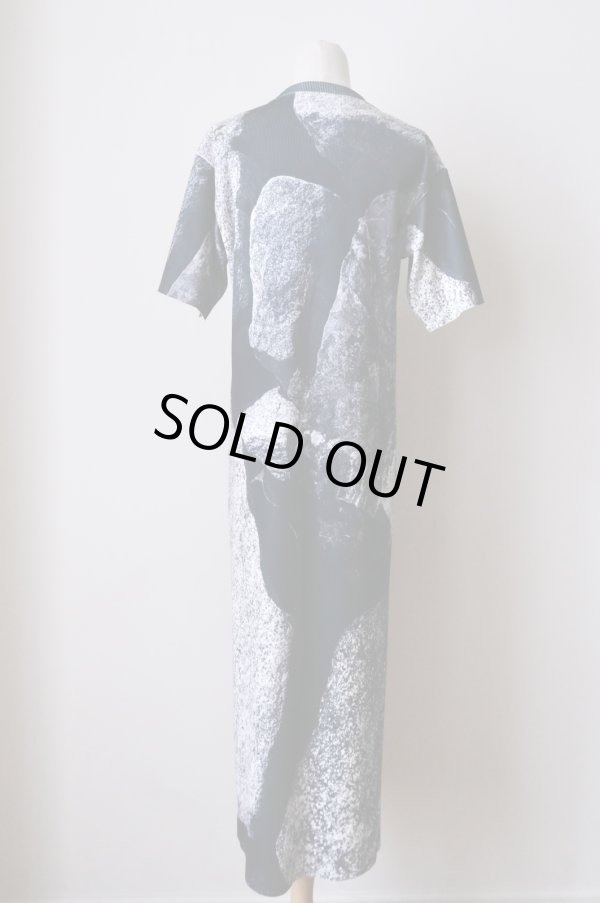 画像3: NON TOKYO PRINT RIB HALF SLEEVE ONE-PIECE rock (3)