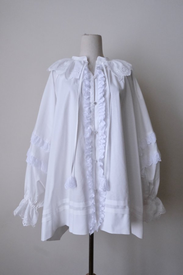 画像1: SOWA chantilly blouse  white (1)